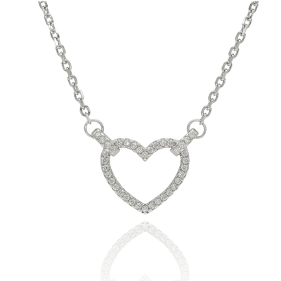Ezüst szív nyaklánc (04115-7)