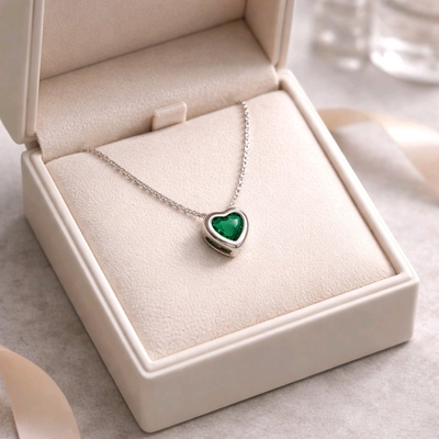 Ezüst szív nyaklánc 45 cm (04125-12)