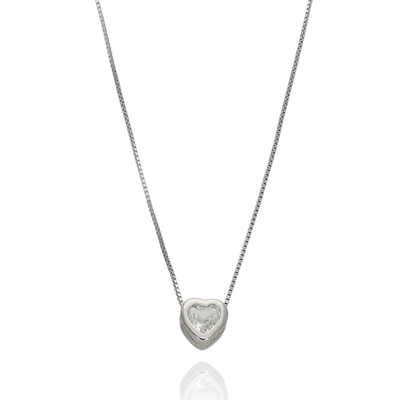 Ezüst szív nyaklánc (04125-4)