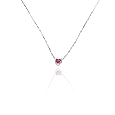 Ezüst szív nyaklánc 45 cm (04125-8)