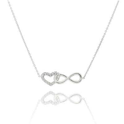 Fehér arany nyaklánc (04F001ANszívvégtelen)