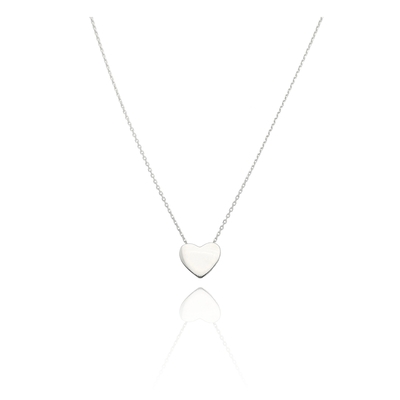 Fehér arany szív nyaklánc 45 cm (04F115-2-TC_KT)