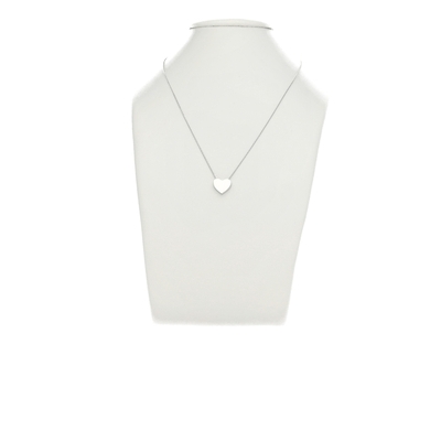 Fehér arany szív nyaklánc 45 cm (04F115-2-TC_KT)