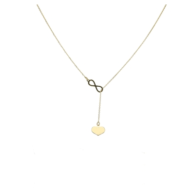 Arany szív és végtelenség nyaklánc 50 cm (04S115-12)