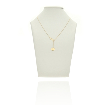 Arany szív és végtelenség nyaklánc 50 cm (04S115-12)