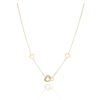 Arany szív nyaklánc 45 cm (04S115-7)