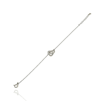 Ezüst szív karlánc 17 cm (07118-101)