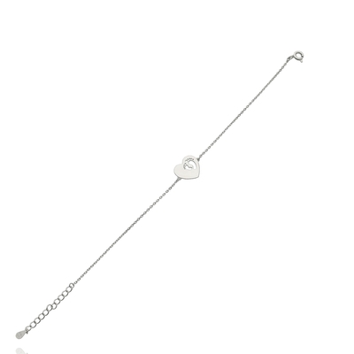 Ezüst szív karlánc 20 cm (07118-131)