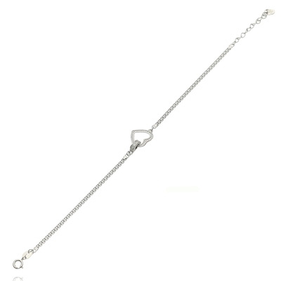 Ezüst szív karlánc 21 cm (07118-151)