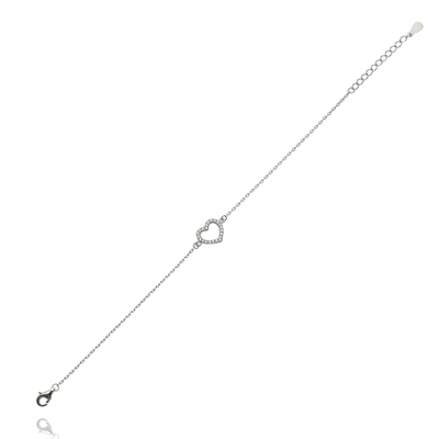 Ezüst szív karlánc 20 cm (07118-158)