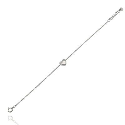 Ezüst szív karlánc 20 cm (07118-161)