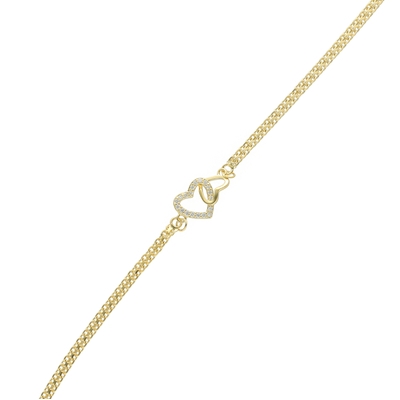 Ezüst szív karlánc 20 cm (07118-185)