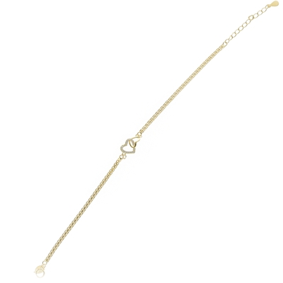 Ezüst szív karlánc 20 cm (07118-185)