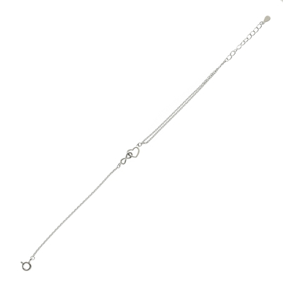 Ezüst végtelen szív karkötő 20 cm (07118-189)
