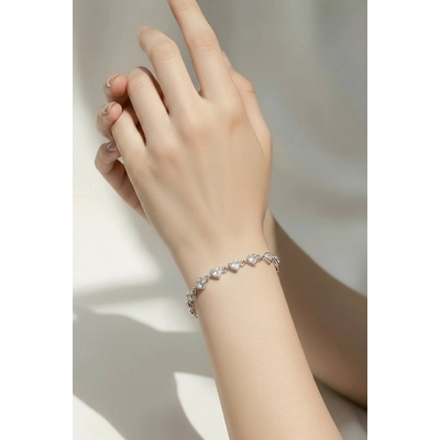 Ezüst szív karlánc 21 cm (07118-190)