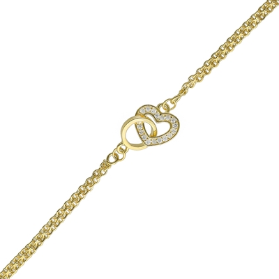 Ezüst szív karlánc 20 cm (07118-195)