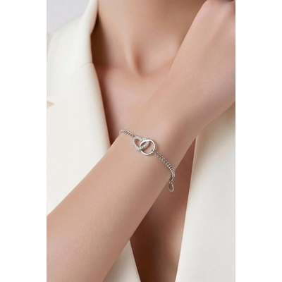 Ezüst szív karlánc 20 cm (07118-196)