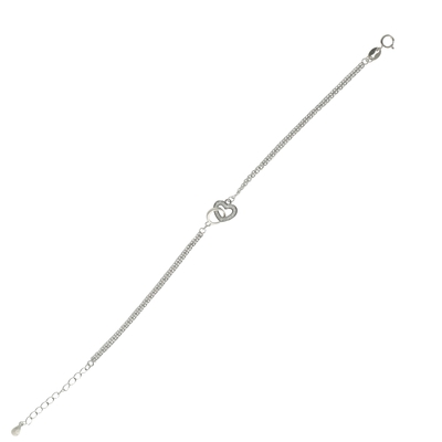 Ezüst szív karlánc 20 cm (07118-196)