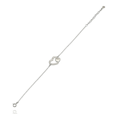 Ezüst szív karlánc 20 cm (07118-87)