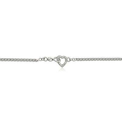 Ezüst végtelen szív karlánc 17 cm (07118-99)