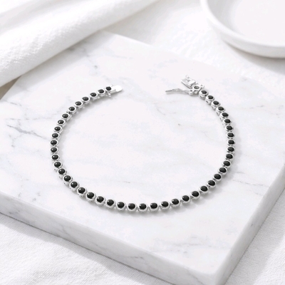 Ezüst tenisz karkötő 19 cm (07224-10)