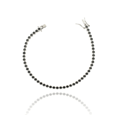 Ezüst tenisz karkötő 19 cm (07224-10)