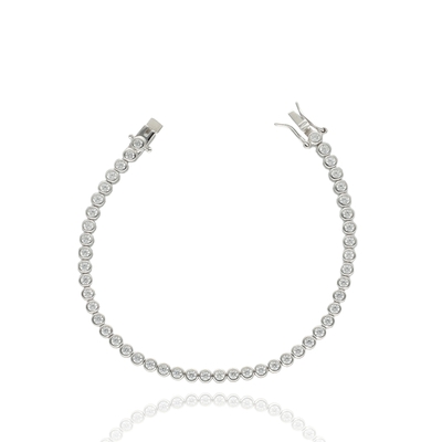 Ezüst tenisz karkötő 19 cm (07224-12)