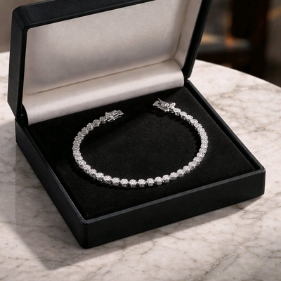 Ezüst tenisz karkötő 20 cm (07224-13)