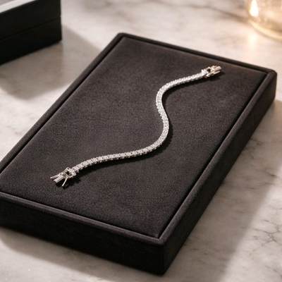 Ezüst tenisz karkötő 20 cm (07224-7)