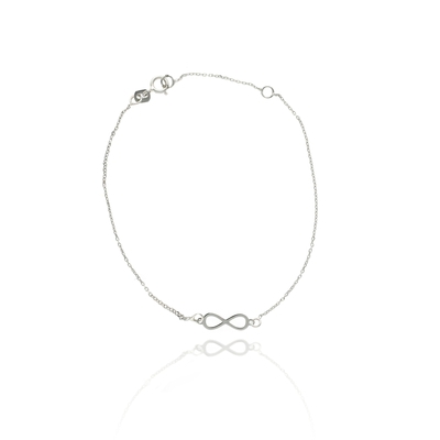 Fehér arany végtelen karlánc 17 cm (07F118-2)