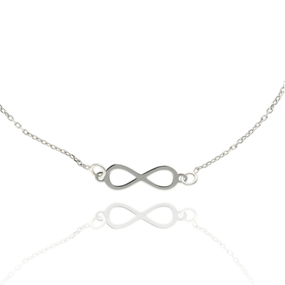 Fehér arany végtelen karlánc 17 cm (07F118-2)