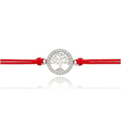 Ezüst Életfa karkötő 16 cm (07RED143-03)