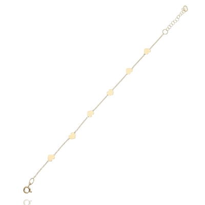 Arany szív karlánc 19 cm (07S118-24)