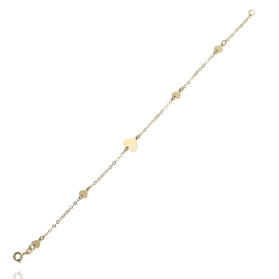 Arany szív karlánc 18 cm (07S118-34)