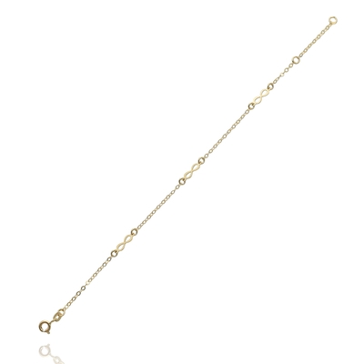 Arany végtelen karlánc 18 cm (07S118-40)