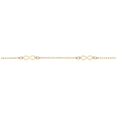 Arany végtelen karlánc 18 cm (07S118-40)