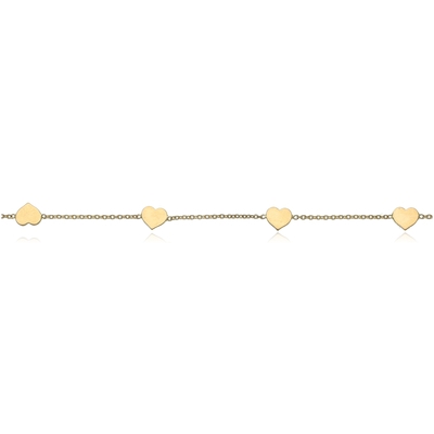 Arany szív karlánc 18 cm (07S118-41)