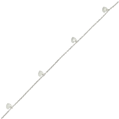 Ezüst szív bokalánc 27 cm (08118-12)