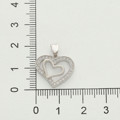 Ezüst szív medál (09139-64)