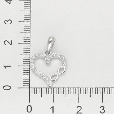 Ezüst szív medál (09139-66)