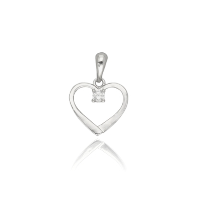 Ezüst szív medál (09139-73)