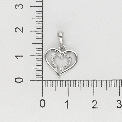 Ezüst szív medál (09139-74)