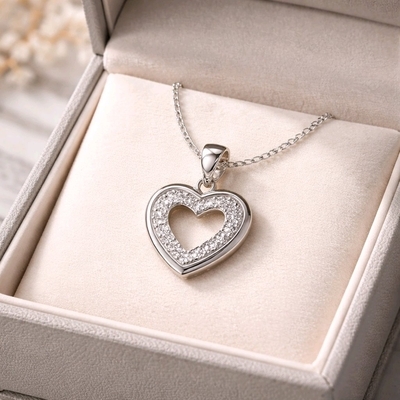 Ezüst szív medál (09139-77)