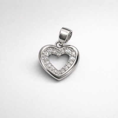 Ezüst szív medál (09139-77)