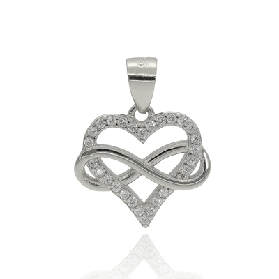 Ezüst szív medál (09139-8)