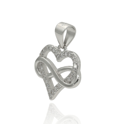 Ezüst szív medál (09139-8)