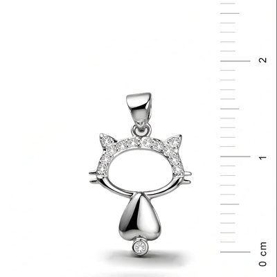 Ezüst cica medál (09145-12)