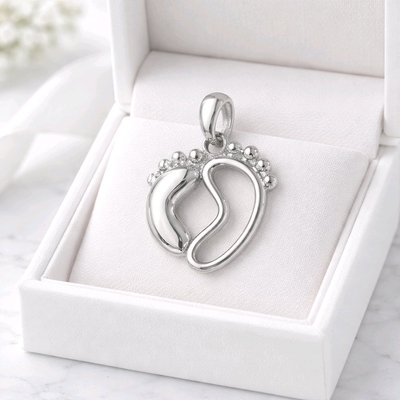 Ezüst talpak medál (09149-10)