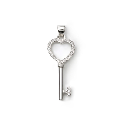 Ezüst szív kulcs medál (09149-9)