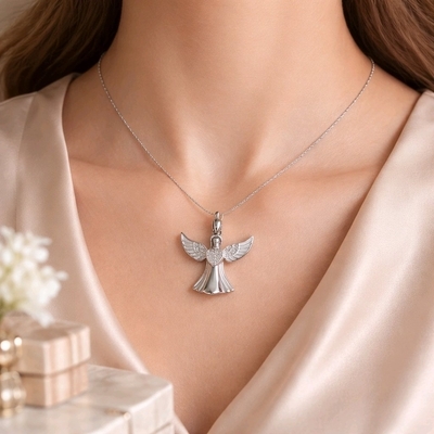 Ezüst angyal medál (09155-1)